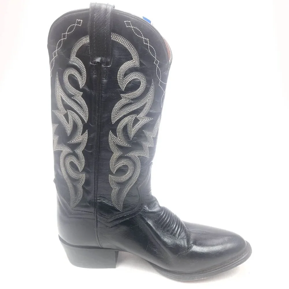 Dan Post Cowboy Boots Mens Size 9 D Western black